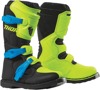 Blitz XP Dirt Bike Boots - Black & Flo Green MX Sole US Size Youth 02