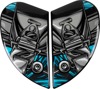 ICON Airframe Pro Helmet Side Plates Outbreak Blue Silver One Size - Replacement side plates for Icon Airframe Pro helmets