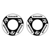 Risk Racing Grip Donuts Black/White Foam Universal Pair - Foam grip donuts for 7/8" handlebars, universal fit