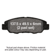 EBC FA670 Organic Brake Pads Rear Left For 15-17 Polaris Slingshot - Rear left brake pads for Polaris Slingshot 2015-2017