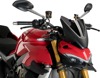 Puig New Generation Windscreen Dark Smoke For Ducati Streetfighter V2 V4 - Dark Smoke windscreen for Ducati Streetfighter V2 V4