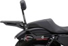 Cobra Detachable Backrest Black Round for For 04-22 HD Sportster