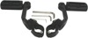 Ribbed Clamp-On Highway Bar Footpegs w/Mount 1-1/4" - Black