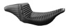 Le Pera Kickflip Pleated Seat Black For Harley FLHT/FLTR 2007 - Pleated 2-up seat for Harley FLHT/FLTR 2007