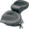 Mustang Chrome Studded Touring Seat Black Fits Softail 1984-1999