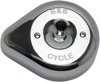 S&S Stealth Teardrop Air Cleaner Cover Chrome for Custom Models