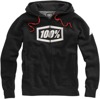 100% Men's Syndicate Zip Hoody, Black, Large 100% Men's Syndicate Zip Hoody, Black, Large