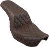 Step-Up Lattice Stitched 2-Up Seat Brown - For 06-16 Harley Dyna Step-Up Lattice Stitched 2-Up Seat Brown - For 06-16 Harley Dyna