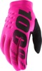 100% Men's Brisker Neon Pink Cold-Weather Gloves XL