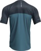 Thor Intense Assist Censis Jersey Midnight Blue/Teal/White Men's Large - Moisture-wicking MTB jersey, Men's Large