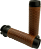 Leather Moto Grips Black/Tan Honeycomb - Indian Scout Leather Moto Grips Black/Tan Honeycomb - Indian Scout