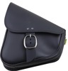 Willie & Max Black Leather Swingarm Bag w/ Black Chrome Buckle