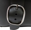 Willie & Max Black Leather Swingarm Bag w/ Black Chrome Buckle