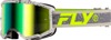 Fly Racing Youth Zone Goggle Dark Grey/Hi-Vis Yellow - Youth goggle with iridescent green mirror lens