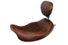 Mustang Wide Tripper Solo Seat Brown Fits 97-07 Harley Road King & More