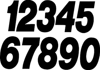 Dirt Digits 7" Black #9 Decal 3-Pack