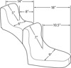 Drag Specialties Rear Scorpion Solo Pad Black Vinyl Passenger Seat - Rear passenger solo pad, black, for custom applications