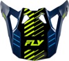 FLY RACING Formula CP Slice Visor Navy/Hi-Vis/White YL-S - Replacement visor for Formula CP helmet