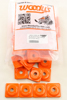 Woodys Square Digger Aluminum Support Plates Orange 48 Pack - 48 orange aluminum support plates for snowmobile studs