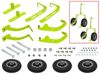SPI Ski Protec Dolly Set with Premium Tire and Wheel - Adjustable drivable ski dolly set for 6.5-10in skis