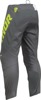 Thor Youth Sector Checker Pants Acid Yellow Charcoal Gray White Size 28