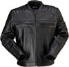 Z1R Artillery Leather Jacket Black Men's Small - Premium black leather riding jacket, men's size S