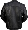 Z1R Artillery Leather Jacket Men's Black XL - Premium black leather jacket XL for men