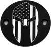 Custom Engraving M8 Timer Cover Spartan Black - Billet aluminum timer cover, black, CNC engraved