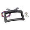 Letric Lighting Perfect Plate Light Black Curved License Plate Frame For 14-21 Harley Touring