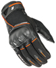 Joe Rocket Super Moto Gloves Mens Small Black/Orange - Goatskin gloves, touchscreen, Small, Black/Orange