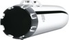 Chrome 4" Slip-On Mufflers Contrast Tip Fits FLH/FLT 1995-2016 Chrome 4" Slip-On Mufflers Contrast Tip Fits FLH/FLT 1995-2016