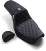 Saddlemen Pro Series SDC Performance Grip Seat Black For Harley Dyna - Performance seat with GelCore for Harley Dyna models