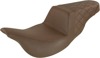 Step-Up Rear Lattice Stitch 2-Up Extended Reach Seat Brown - For Harley Touring Step-Up Rear Lattice Stitch 2-Up Extended Reach Seat Brown - For Harley Touring
