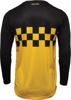 Thor Hallman Differ Cheq Jersey Black/Yellow Men's Medium - Moisture wicking race jersey, Black/Yellow, Men's M