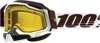 100% Racecraft 2 Snow Goggles Snowbird Yellow Lens Adult Unisex - Anti-fog snow goggles with yellow lens, adult size