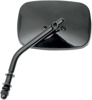 Drag Specialties Die Cast Mirror Gloss Black for 1 in Bars - Gloss black die-cast mirror for 1 inch handlebars