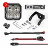 20w LED Cube Light w/ RGB Accent Light Kit w/ Controller- Flood Beam 2pc