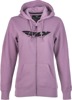 Women's Fly Corporate Zip Up Hoodie Mauve Medium - Midweight hoodie For women