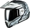 GMAX MD-74 Striker Modular Helmet XL Silver/Blue Metallic
