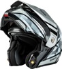 GMAX MD-74 Striker Modular Helmet XL Silver/Blue Metallic