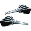 Kuryakyn Skeleton Hand Mirrors Chrome/Black 5"x3" ECE-Compliant