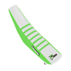 Seat Cover Green/White w/Green Ribs - For 17-19 KX250F & 16-18 KX450F Seat Cover Green/White w/Green Ribs - For 17-19 KX250F & 16-18 KX450F
