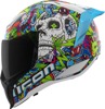 ICON Ultraflite Doodle 3 MIPS Helmet Medium Multi-Color - Full face helmet with MIPS and glow in the dark graphic