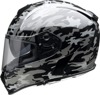 Z1R Warrant Camo Helmet - Large Gray/Black - Full-face helmet with drop-down sun visor