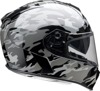 Z1R Warrant Camo Helmet - Large Gray/Black - Full-face helmet with drop-down sun visor
