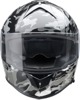 Z1R Warrant Camo Helmet - Large Gray/Black - Full-face helmet with drop-down sun visor