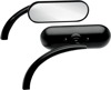 Arlen Ness Micro Mirrors - Mini Oval Black Left 4.5"x1.5"