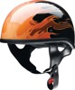 Z1R CC Beanie Hellfire Helmet XL Orange - Half face helmet with Hellfire graphic