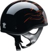 Z1R CC Beanie Hellfire Helmet - Large, Orange/Black - Half-face helmet with Hellfire graphic