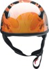 Z1R CC Beanie Hellfire Helmet - Large, Orange/Black - Half-face helmet with Hellfire graphic